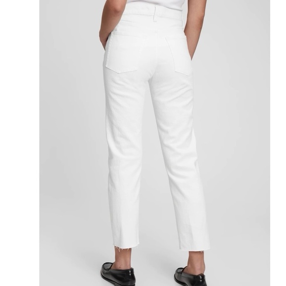 NWT! Gap High Rise Pure White Cheeky Straight Jeans w/Washwell- Size 14/32🩵 - Picture 2 of 8